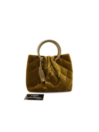 Velvet Ring Handle Tote Bag