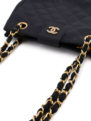 Satin Quilted Matelasse Shoulder Bag