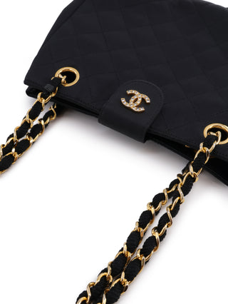 Satin Quilted Matelasse Shoulder Bag