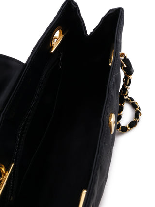 Satin Quilted Matelasse Shoulder Bag