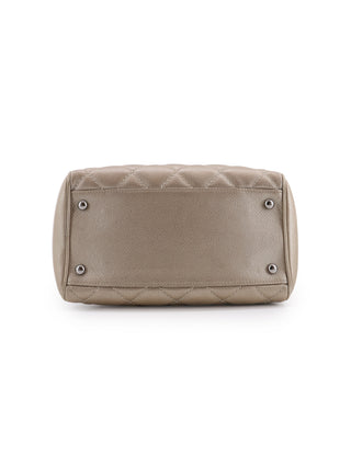 Quilted Tassel Top Handle Bag