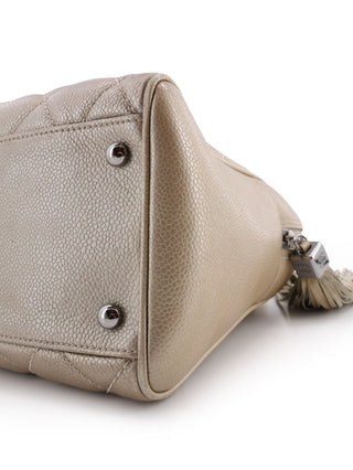 Quilted Tassel Top Handle Bag