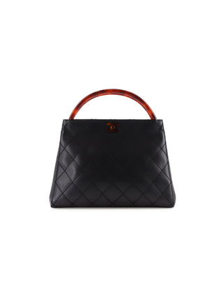 Tortoiseshell CC Top Handle Tote Bag