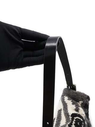 Baguette Wool Shoulder Bag