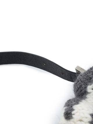 Baguette Wool Shoulder Bag