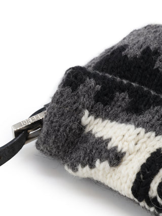 Baguette Wool Shoulder Bag