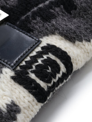 Baguette Wool Shoulder Bag