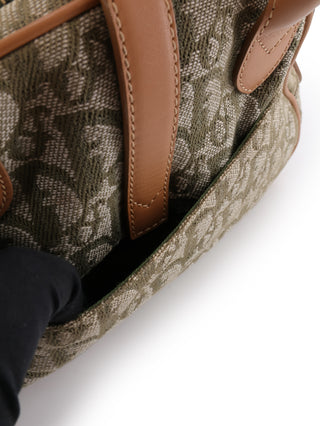 Canvas Double Saddle Trotter Handbag