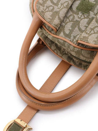 Canvas Double Saddle Trotter Handbag