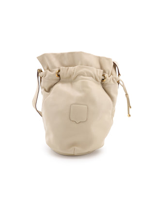 Leather Drawstring Bucket Bag