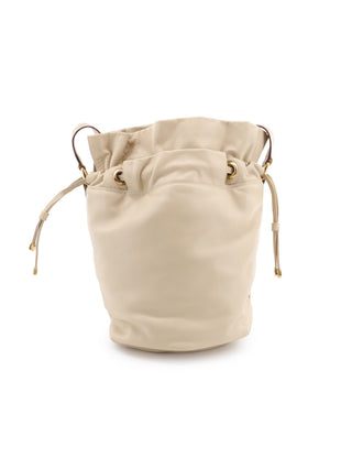 Leather Drawstring Bucket Bag