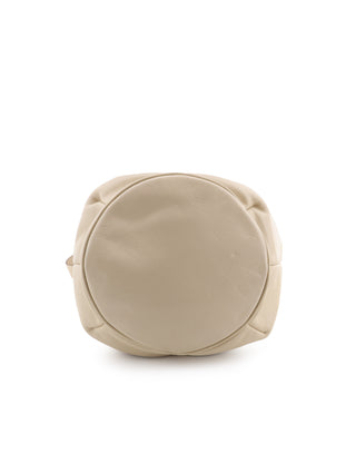 Leather Drawstring Bucket Bag