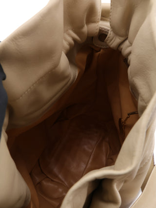 Leather Drawstring Bucket Bag