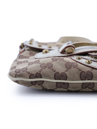 GG Canvas Studded Pelham Runway Flap Bag