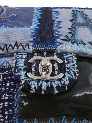 Denim Patchwork Jumbo Single Flap Bag