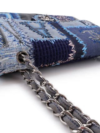 Denim Patchwork Jumbo Single Flap Bag