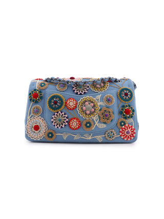 Paris-Salzburg Embroidered Wool Felt Flap Bag