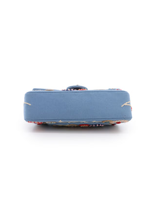 Paris-Salzburg Embroidered Wool Felt Flap Bag