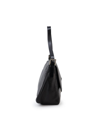 Leather Mamma Baguette Shoulder Bag