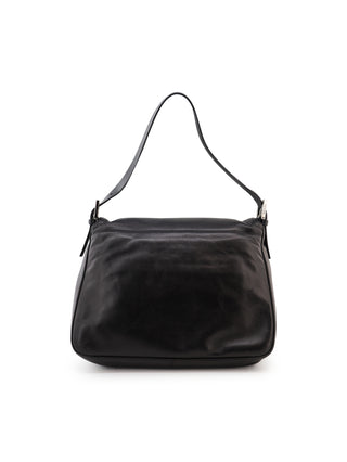 Leather Mamma Baguette Shoulder Bag