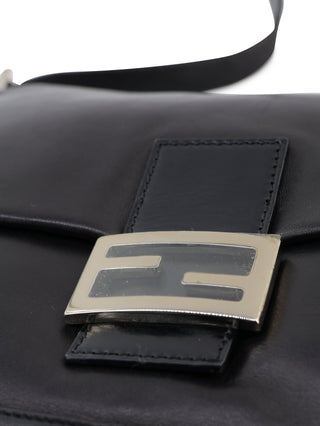 Leather Mamma Baguette Shoulder Bag