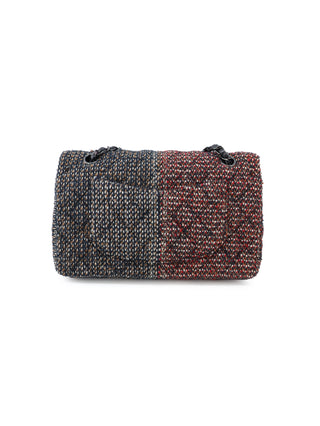 Classic Medium Two-Tone Tweed Double Flap Bag