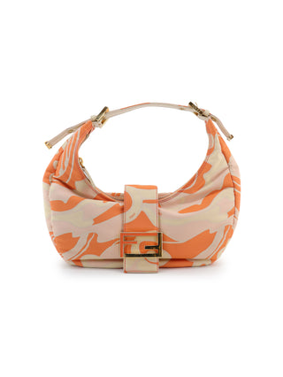 Psychedelic Swirl Croissant Shoulder Bag