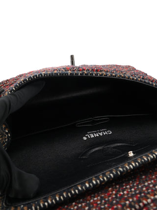 Classic Medium Two-Tone Tweed Double Flap Bag
