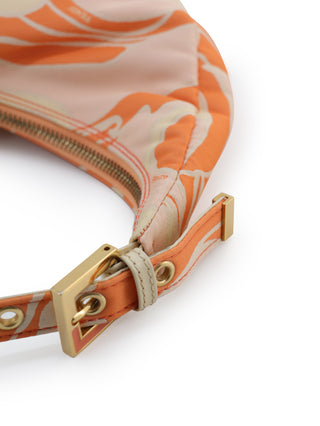 Psychedelic Swirl Croissant Shoulder Bag