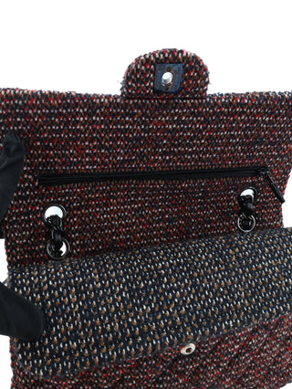 Classic Medium Two-Tone Tweed Double Flap Bag