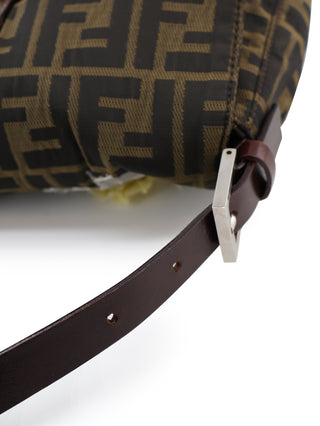Zucca Floral Embroidered Baguette Shoulder Bag