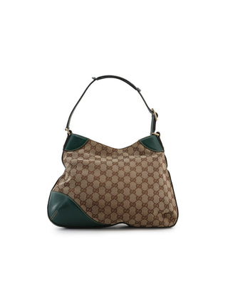 Canvas Horsebit Sherry Shoulder Bag