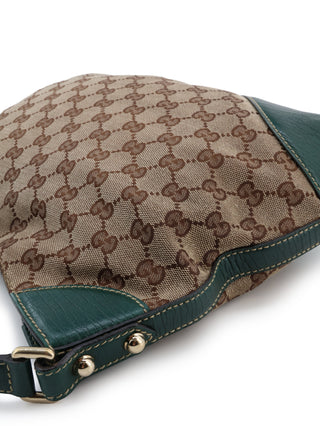Canvas Horsebit Sherry Shoulder Bag