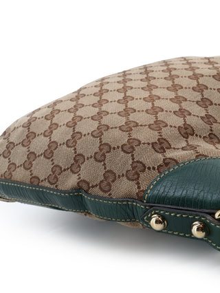 Canvas Horsebit Sherry Shoulder Bag