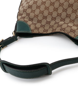 Canvas Horsebit Sherry Shoulder Bag