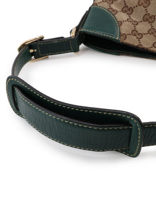 Canvas Horsebit Sherry Shoulder Bag