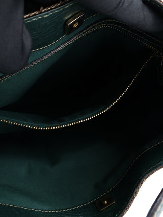 Canvas Horsebit Sherry Shoulder Bag