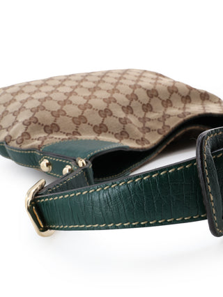 Canvas Horsebit Sherry Shoulder Bag