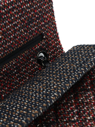 Classic Medium Two-Tone Tweed Double Flap Bag