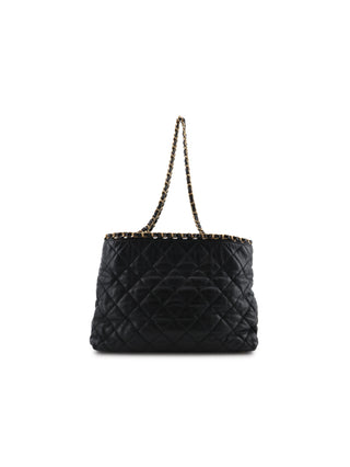 Small Quilted Chain Me Tote Bag