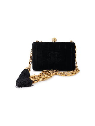 Velvet Clutch Crossbody Chain Bag