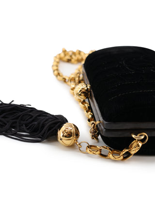 Velvet Clutch Crossbody Chain Bag