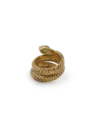 Spiga Diamond Peridot Ring