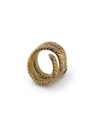Spiga Diamond Peridot Ring