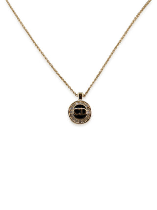 Circular CD Logo Pendant Necklace