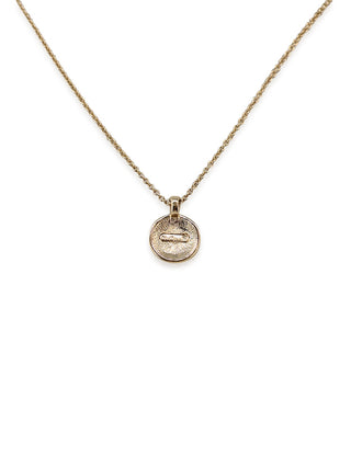 Circular CD Logo Pendant Necklace