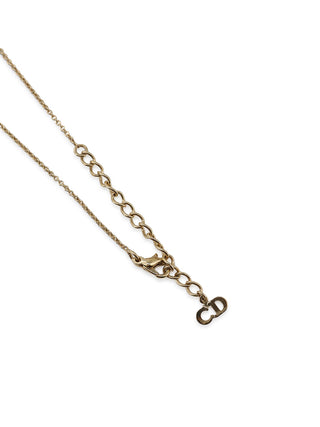 Circular CD Logo Pendant Necklace