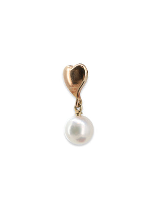 Heart Pearl Drop Earrings