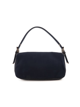 Denim Baguette Shoulder Bag
