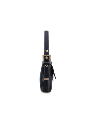 Denim Baguette Shoulder Bag